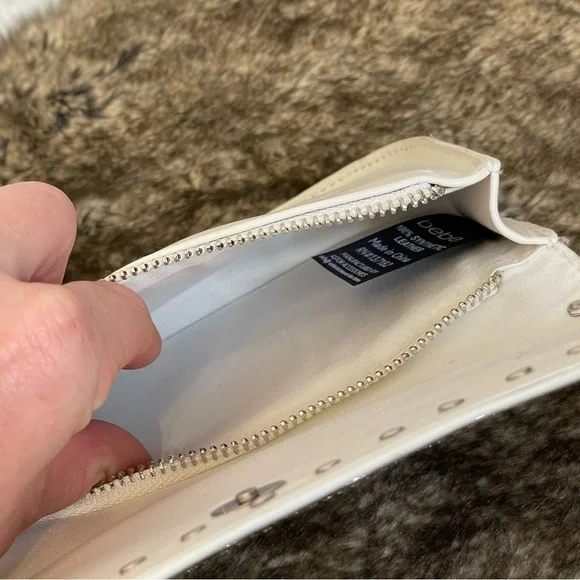 Y2K Bebe White Rhinestone belt bag fanny bag - Picture 7 of 13